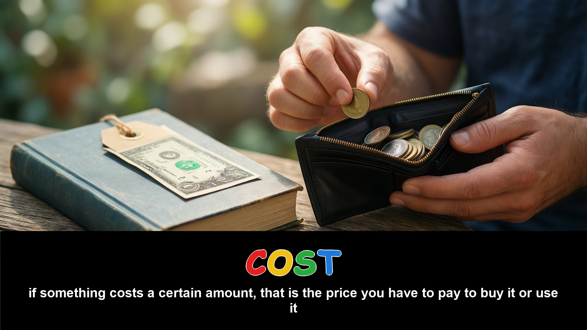 English Illustration for cost